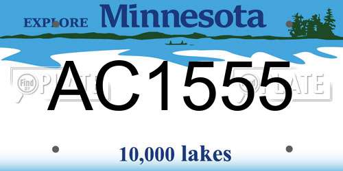AC1555 Minnesota License Plate