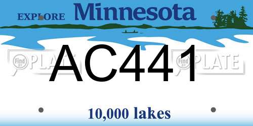AC441 Minnesota License Plate