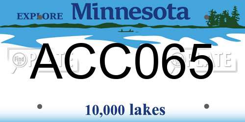 ACC065 Minnesota License Plate