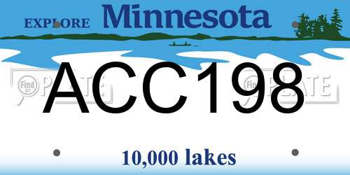 ACC198 Minnesota License Plate