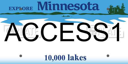 ACCESS1 Minnesota License Plate