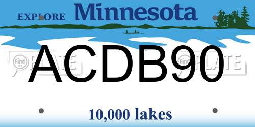ACDB90 Minnesota License Plate