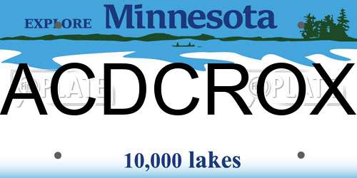 ACDCROX Minnesota License Plate
