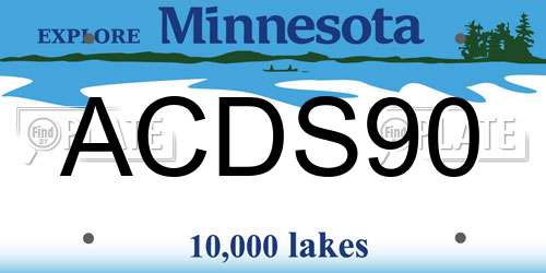 ACDS90 Minnesota License Plate