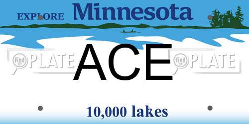 ACE Minnesota License Plate