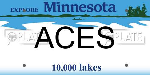 ACES Minnesota License Plate
