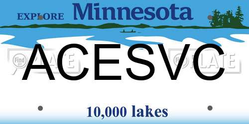 ACESVC Minnesota License Plate
