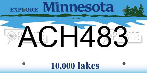 ACH483 Minnesota License Plate