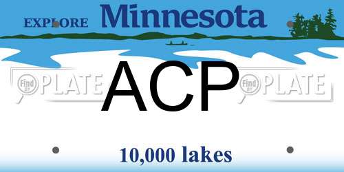 ACP Minnesota License Plate