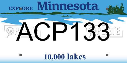 ACP133 Minnesota License Plate