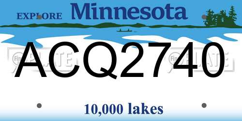 ACQ2740 Minnesota License Plate