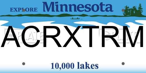 ACRXTRM Minnesota License Plate