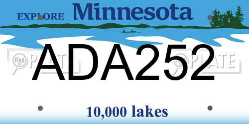 ADA252 Minnesota License Plate
