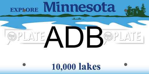 ADB Minnesota License Plate