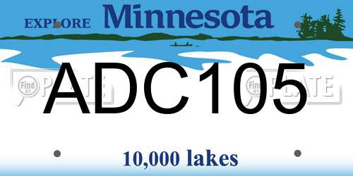 ADC105 Minnesota License Plate