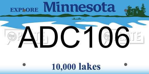ADC106 Minnesota License Plate