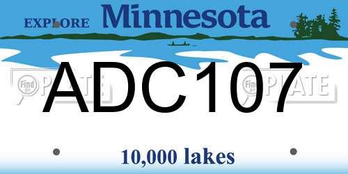 ADC107 Minnesota License Plate