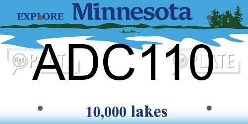 ADC110 Minnesota License Plate