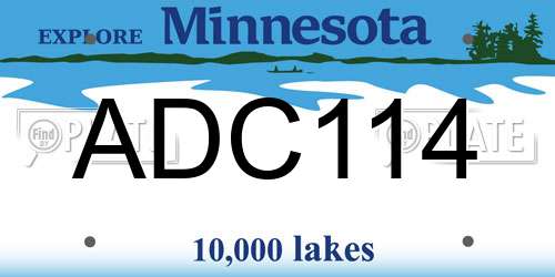 ADC114 Minnesota License Plate