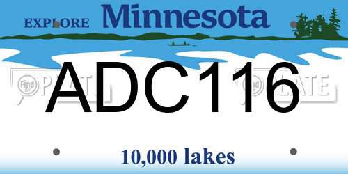 ADC116 Minnesota License Plate