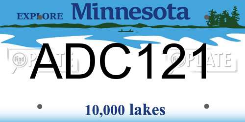 ADC121 Minnesota License Plate