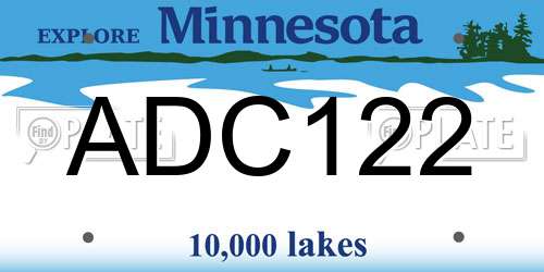 ADC122 Minnesota License Plate