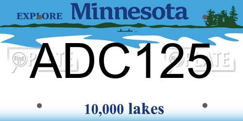 ADC125 Minnesota License Plate