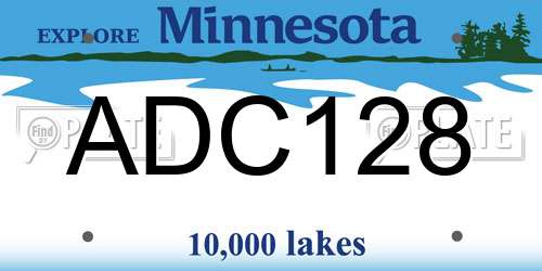 ADC128 Minnesota License Plate