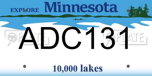 ADC131 Minnesota License Plate