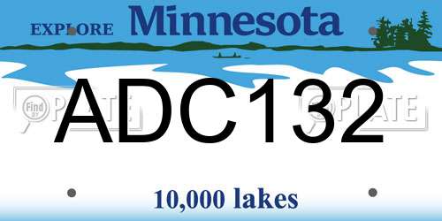 ADC132 Minnesota License Plate