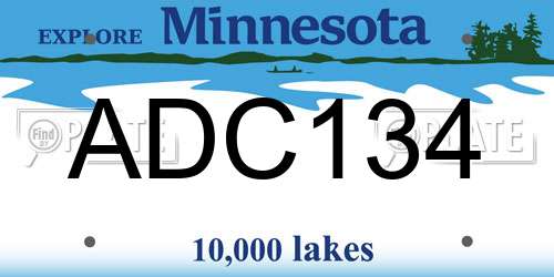 ADC134 Minnesota License Plate