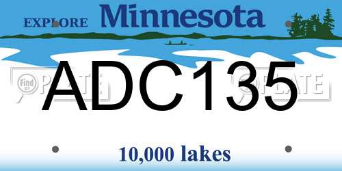 ADC135 Minnesota License Plate