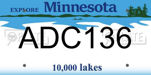 ADC136 Minnesota License Plate