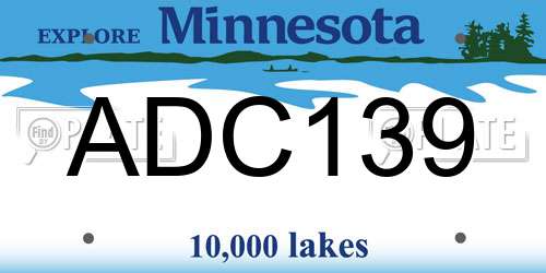 ADC139 Minnesota License Plate