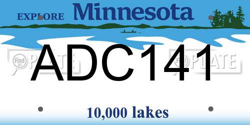 ADC141 Minnesota License Plate