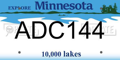 ADC144 Minnesota License Plate