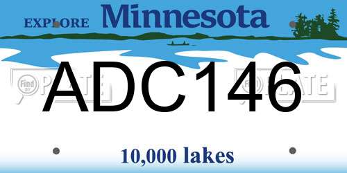 ADC146 Minnesota License Plate