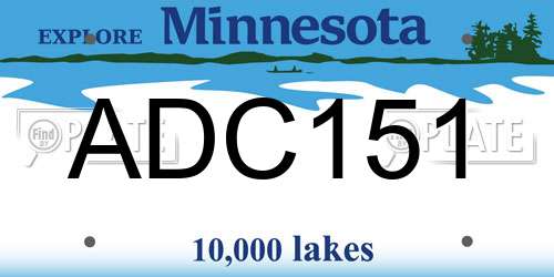 ADC151 Minnesota License Plate