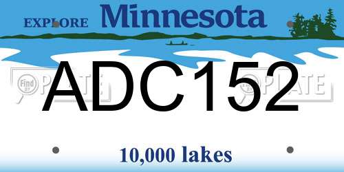 ADC152 Minnesota License Plate
