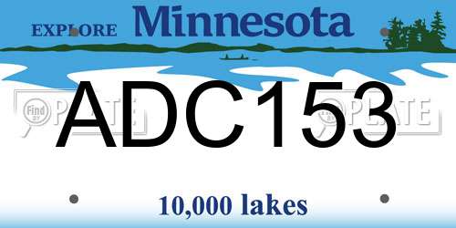 ADC153 Minnesota License Plate