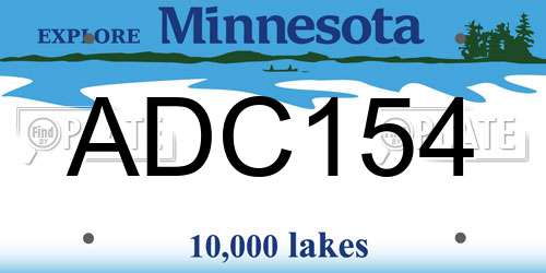 ADC154 Minnesota License Plate