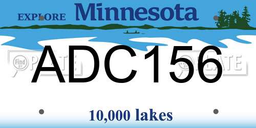 ADC156 Minnesota License Plate
