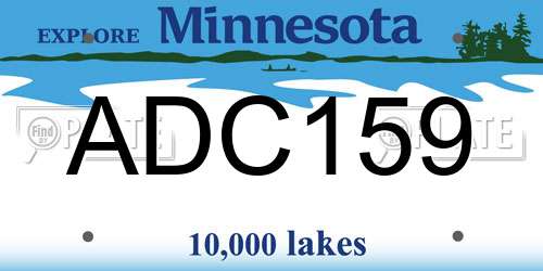 ADC159 Minnesota License Plate
