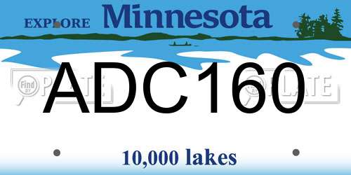 ADC160 Minnesota License Plate