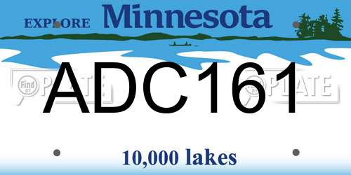 ADC161 Minnesota License Plate