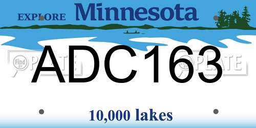 ADC163 Minnesota License Plate