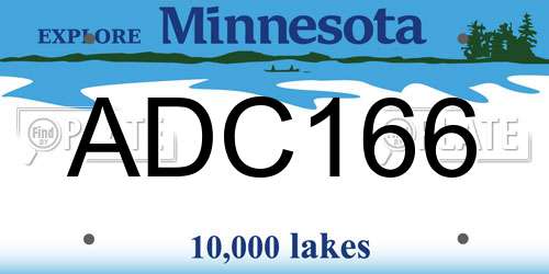 ADC166 Minnesota License Plate