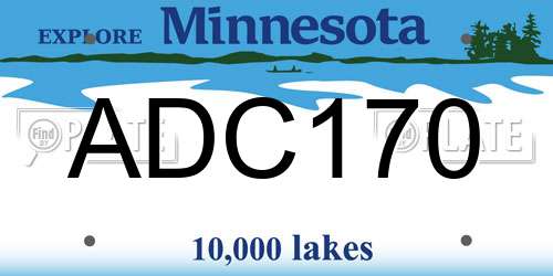 ADC170 Minnesota License Plate