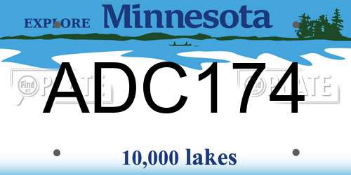 ADC174 Minnesota License Plate