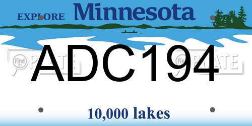 ADC194 Minnesota License Plate